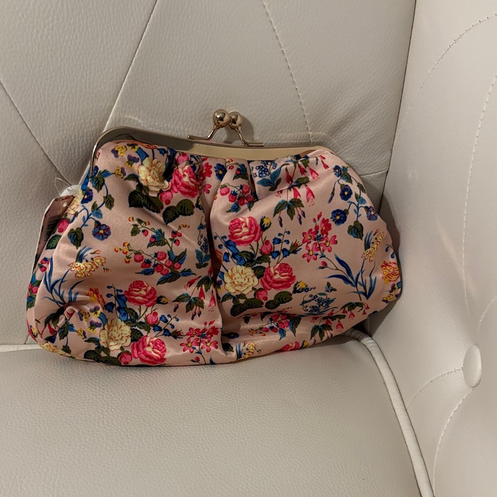 Floral Pink Clutch Brand New With Tags